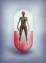 Cyborg inside pharmaceutical pill