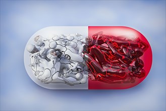Cyborgs inside pharmaceutical pill