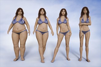 Weight change of woman