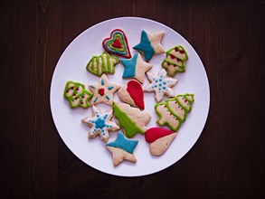 Christmas cookies on plate
