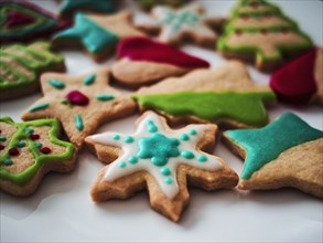 Close up of Christmas cookies
