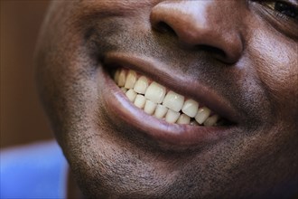 Close up of Black man smiling