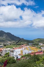 Scenic view of mountain village