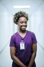 Portrait of smiling black nurse