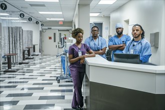 Portrait of serious nurses in hospital