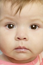 Close up of baby's face