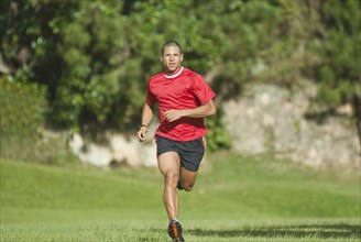 Hispanic man running
