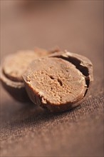 Close up of chocolate truffle
