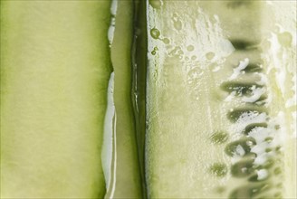Close up of sliced cucumber