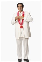 Middle Eastern man in wedding clothing