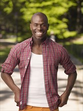 African man smiling
