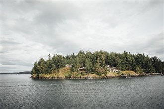 Houses on island
