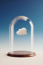 Cloud inside glass jar