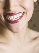 Close-up of a young woman's smile