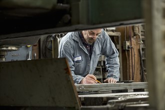 Man working in metal shop