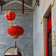 Traditional Chinese Lanterns in Buddhist temple