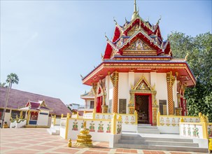Wat Chayamangkalaram temple under blue sky