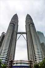 Low angle view of Petronas Twin Towers