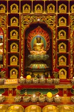 Ornate shrine in Buddha Tooth Relic temple