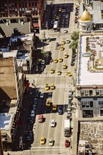 Aerial view of New York street