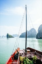 Boat sailing on Ha Long Bay
