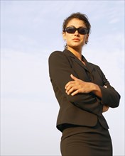 Businesswoman with arms crossed