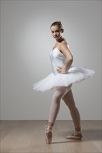 Graceful ballet dancer in tutu