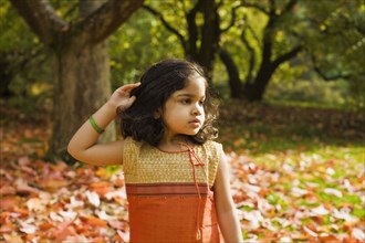 Indian girl in park