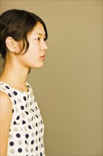 Profile of Asian woman