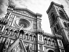 Ornate church tower in Florence