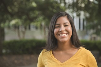 Smiling Hispanic teenager