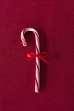 Candy cane with red bow