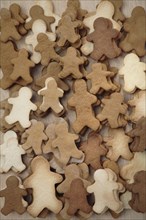 Large group of gingerbread man cookies