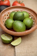 Limes in bowl