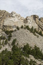 Low angle view of Mount Rushmore National Memorial