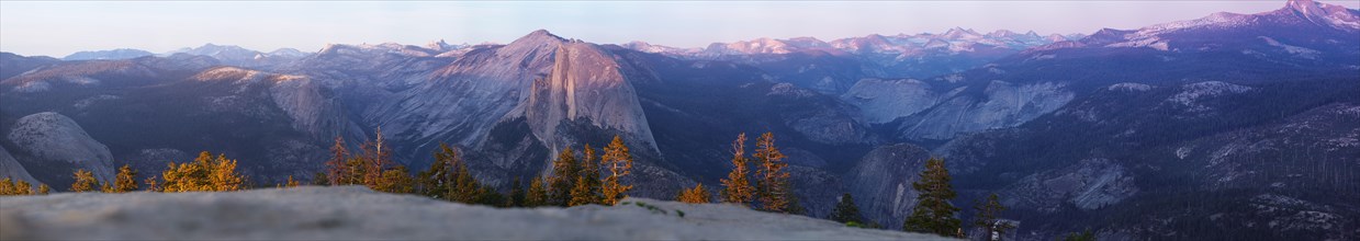 Panoramic view of Sentinel Dome at Yosemite National Park