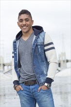 Portrait of smiling Mixed Race man
