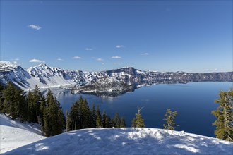 Scenic view of Crater Lake