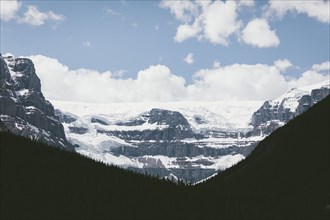 Scenic view of snow on mountain range