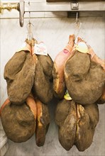 Cured Italian Parma ham or prosuitto