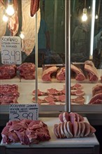 Meat for sale in butcher shop