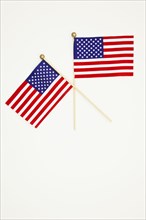 Two small American flags