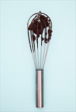 Wire whisk with batter