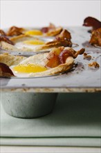 Bacon and eggs in muffin tin
