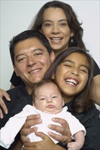 Portrait of Hispanic family
