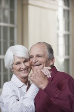 Senior Caucasian couple dancing