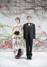 Glamorous bride and groom