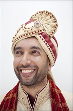 Indian man in traditional wedding clothing