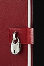 Close up of lock on diary