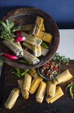 Radishes and tamales